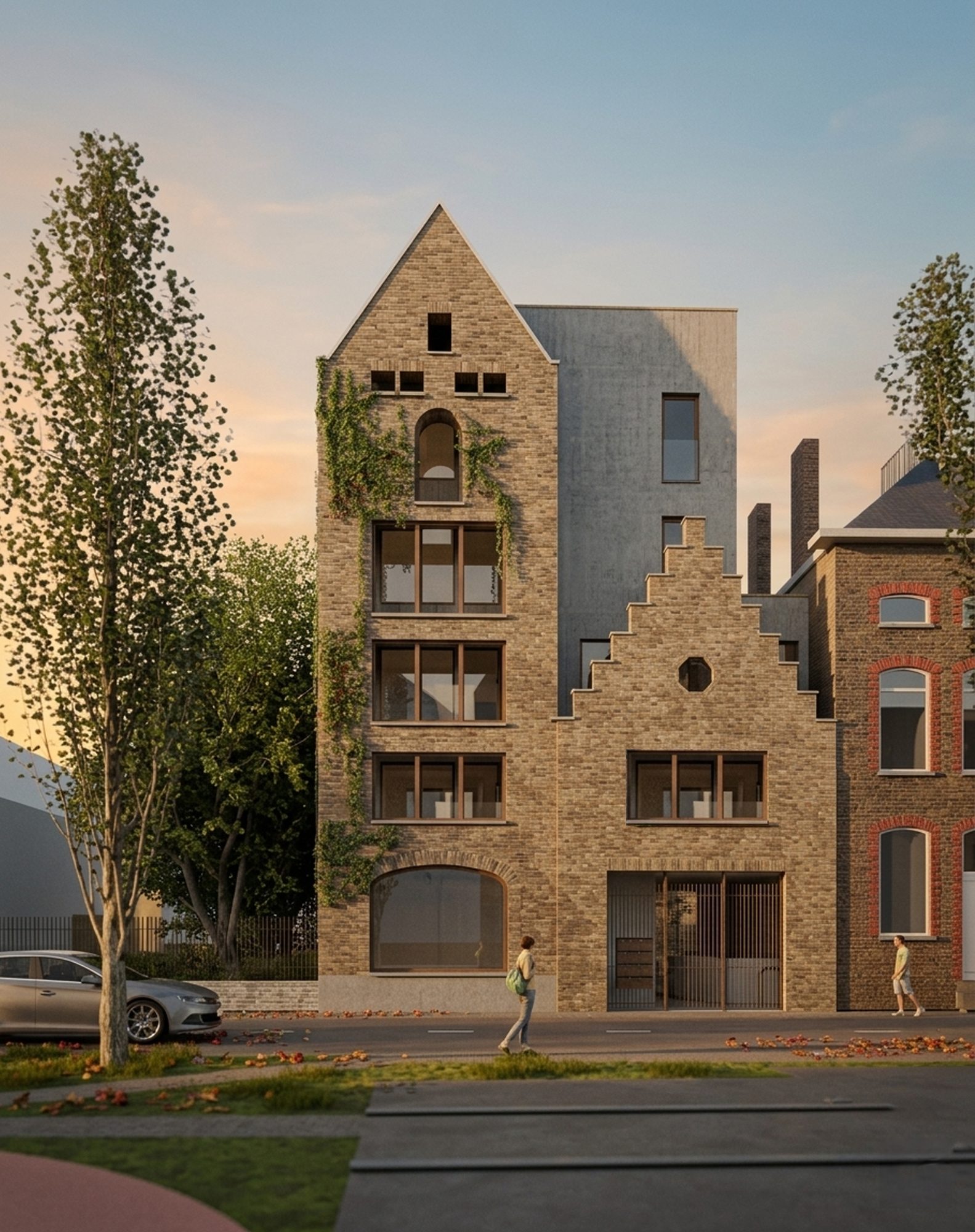 Vooraanzicht van Residentie SILO aan de Vaartstraat in Gistel